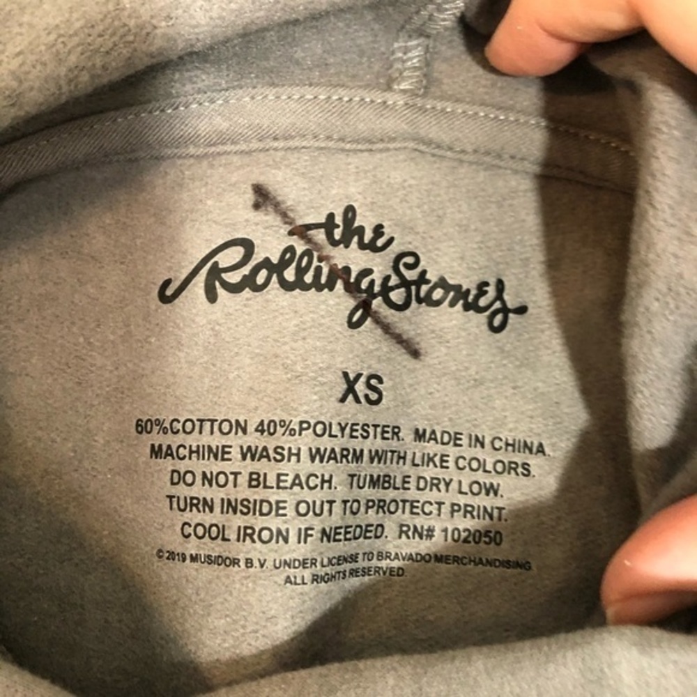 NWOT The Rolling Stones Steel Wheels Hoodie Top - Picture 3 of 12